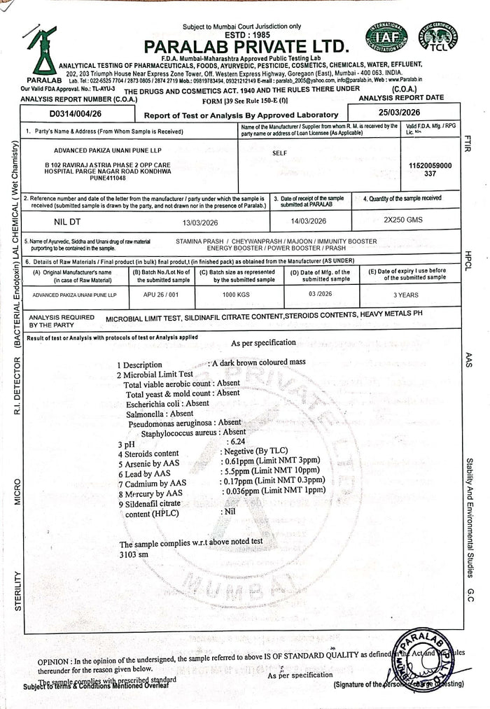 Lab analysis report